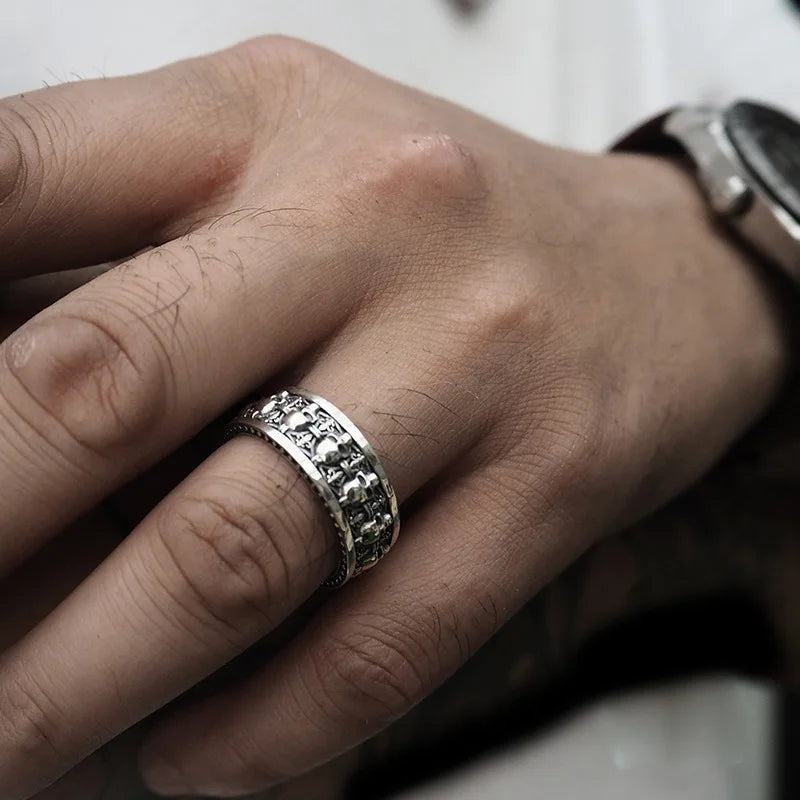 Halloween Skull Ring - Punk Gothic Open Design Men's Cosplay Motorcycle Jewelry