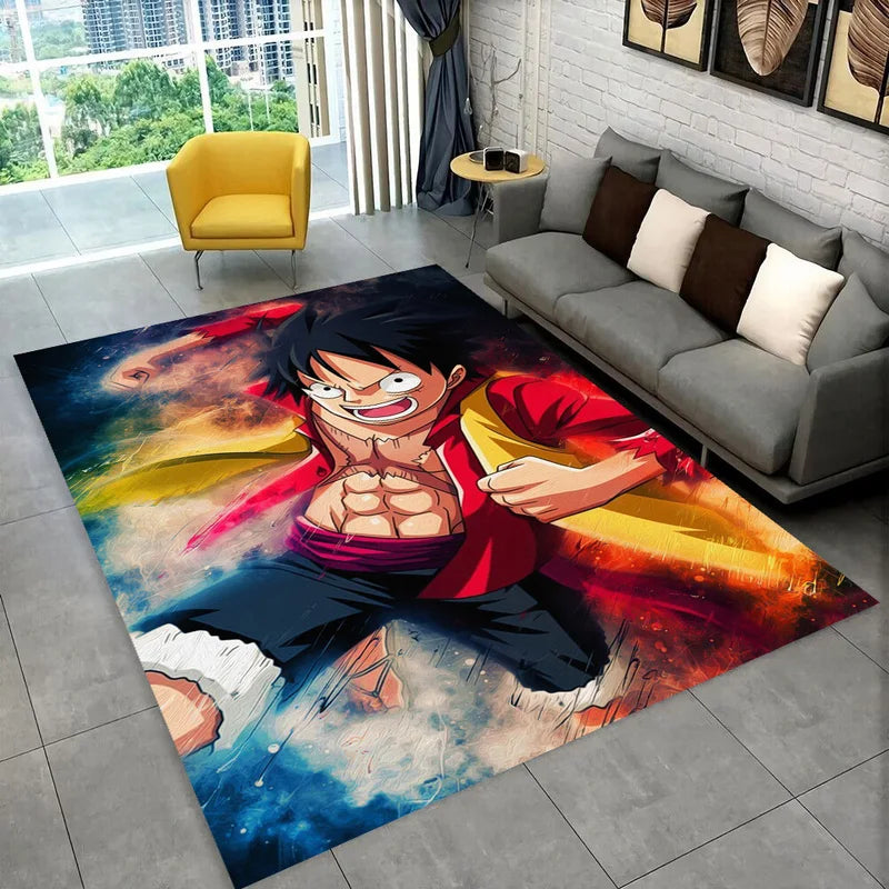 Cartoon Anime Kids Playroom Rug Non-slip Floor Mat for Bedroom Living Room
