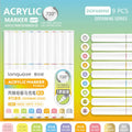 Set of 9 Color Acrylic Paint Markers for Art, Drawing & DIY Crafts