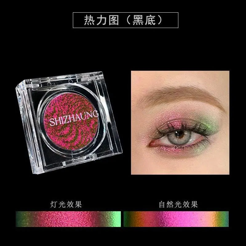 Monochrome Matte Eyeshadow Palette with Glitter & High Saturation Colors