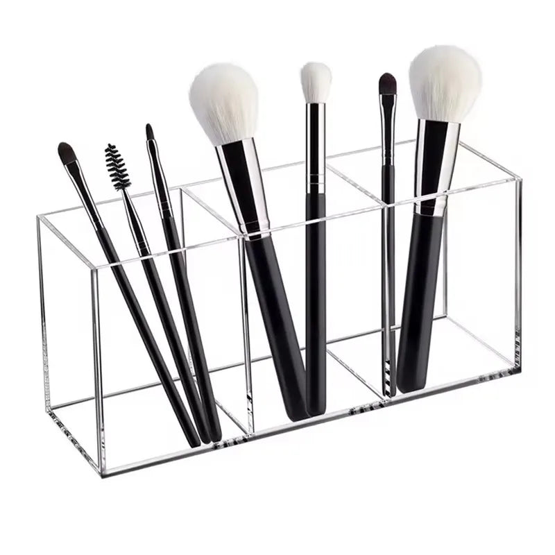Transparent Makeup Brush Storage Box Case Organizer for Cosmetics & Tools