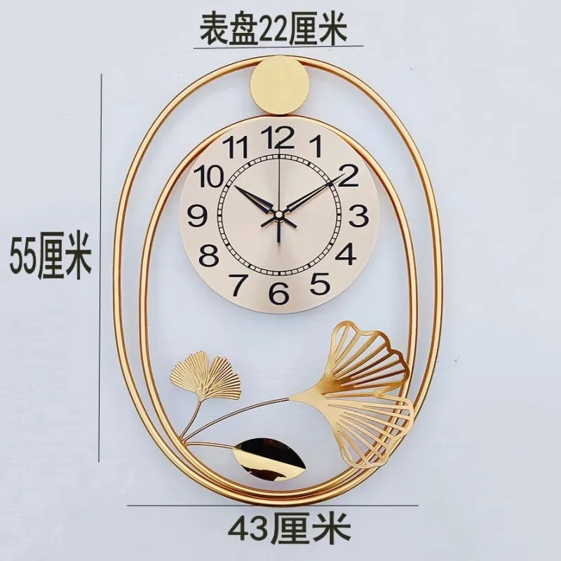 Nordic Style Wall Clocks for Bedroom and Living Room - Silent Quartz Home Decor