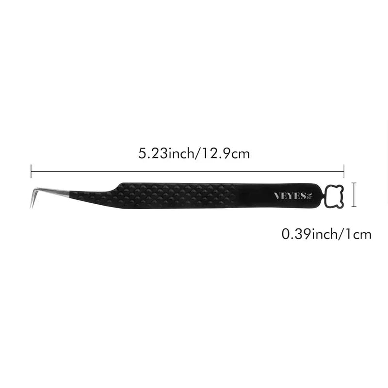 Professional Lash Tweezers for Eyelash Extensions - Stainless Steel, 90 Degree Precision