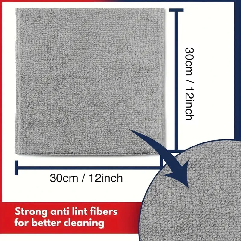 Microfiber Cleaning Cloths Pack - Multi-Purpose Reusable Soft Towels for Car, Home, Kitchen