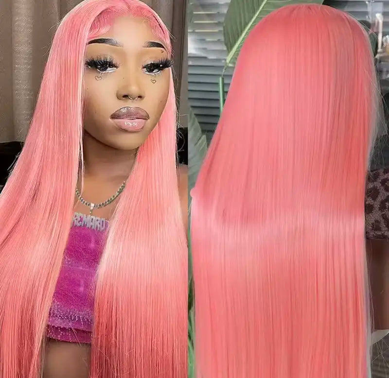 Long Silky Straight Lace Frontal Wig for Black Women - Preplucked with Baby Hair