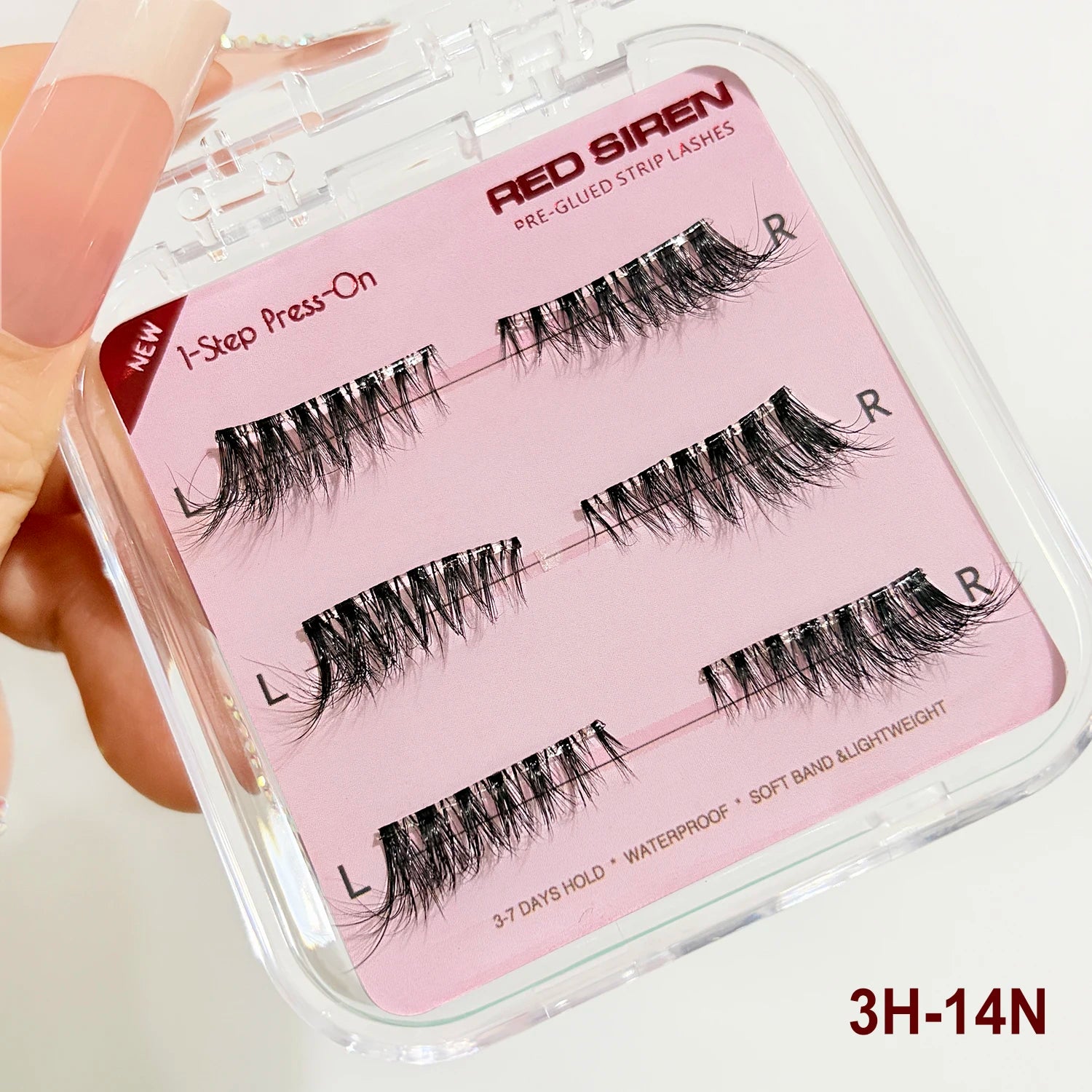 Self Adhesive False Eyelashes 3 Pairs Natural Look Long Lasting Cat Eye Makeup