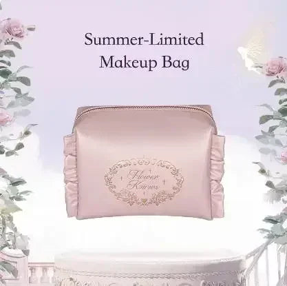 Portable Folding Hand Mirror with Makeup Storage Satchel