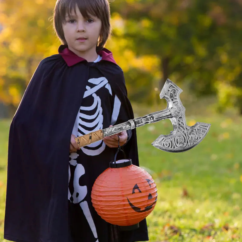 Halloween Axe Prop Fake Plastic Axe for Party Haunted House Cosplay 50x23cm
