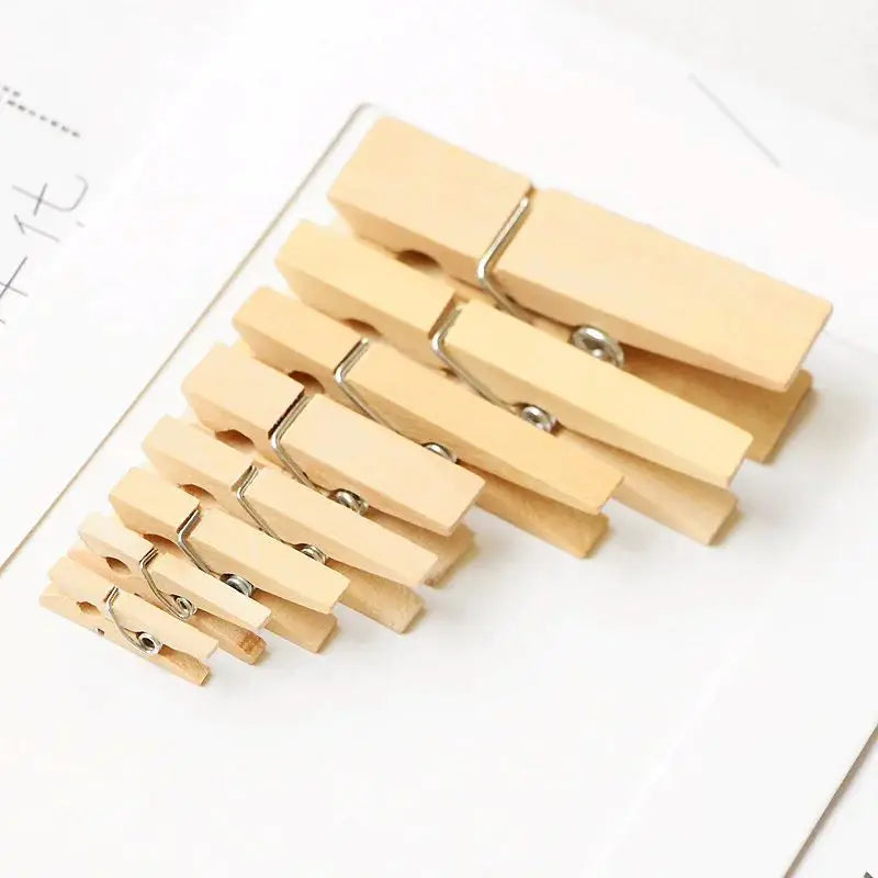 Mini Wooden Clips 50pcs for DIY Crafts Photo & Decoration Pegs
