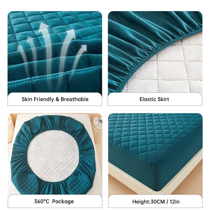 Waterproof Mattress Protector Fitted Sheet - Soft Breathable 3D Air Fabric