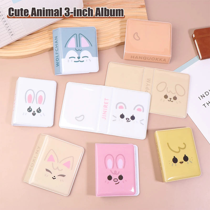Cute Animal Photo Album 3 Inch Collection Card Binder for Kids - Multiple Colors