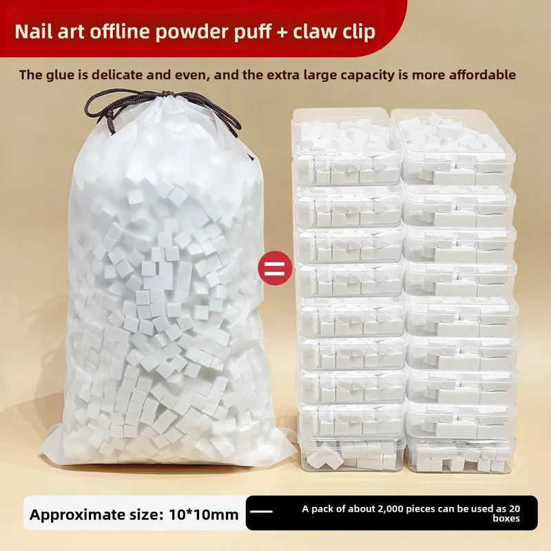 Square Nail Art Sponge Set for Gradient Manicure & Gel Polish Design