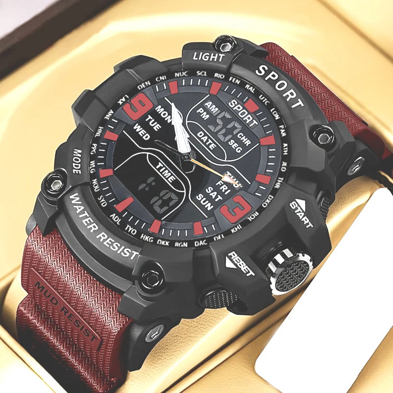 Men's Sports Watches Large Dial Waterproof Electronics Gift