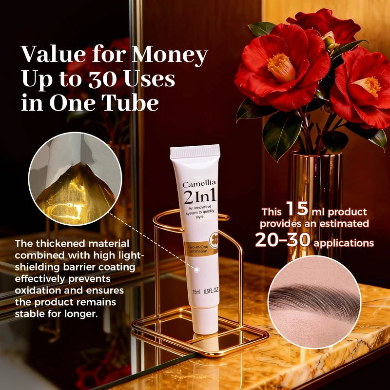 Camellia 2-in-1 Eyebrow Lamination & Shaping Kit - Refreshing Makeup Set