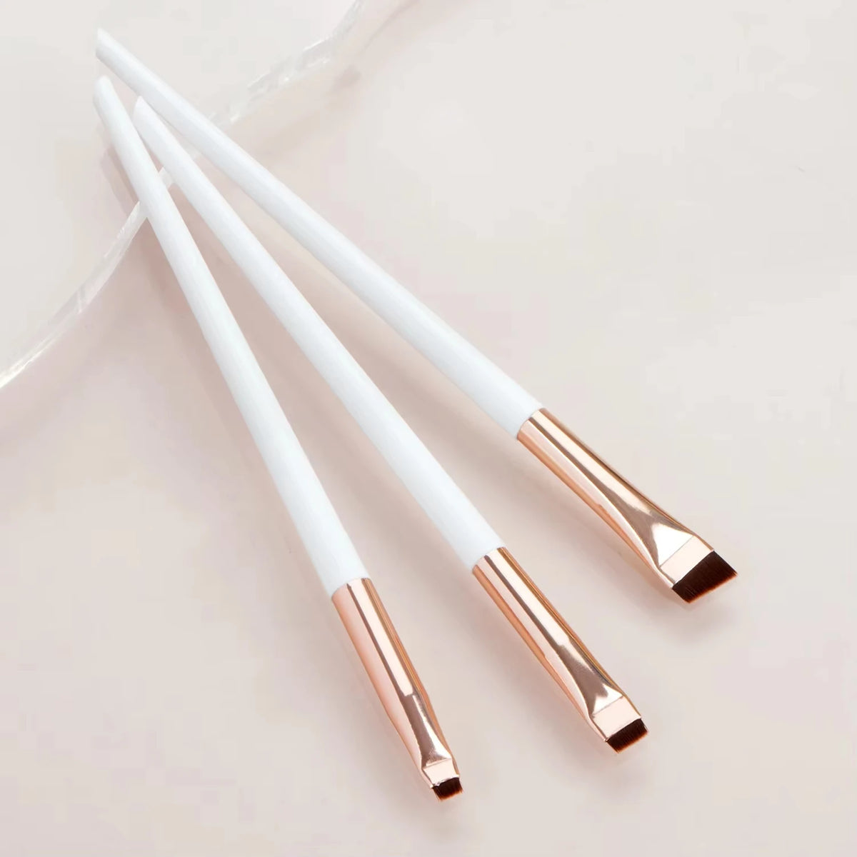 3 Pcs Eyeliner & Eyebrow Makeup Brush Set - Ultra-Thin, Precise Application