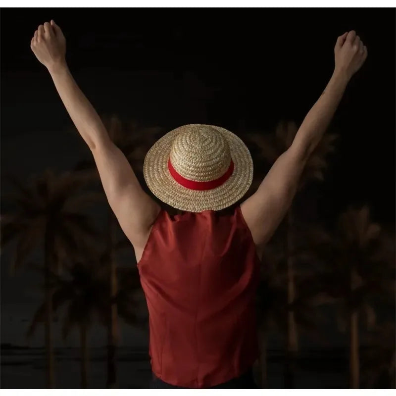 Yellow Straw Hat for Men - Summer Casual Beach Sun Protection Hat