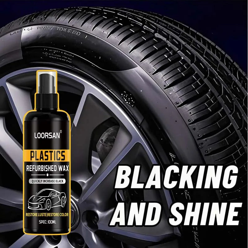 Car Tire Restorer Spray - Blackening & Shine Agent for Rubber Trim
