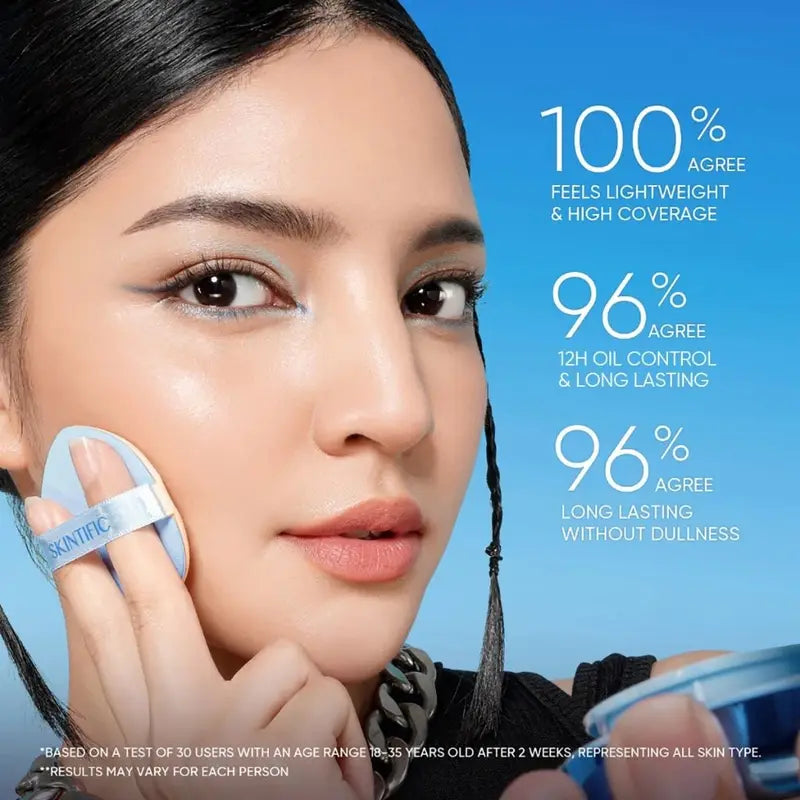 Velvet Matte Cushion Foundation - Full Coverage, Long-Lasting Oil Control Makeup