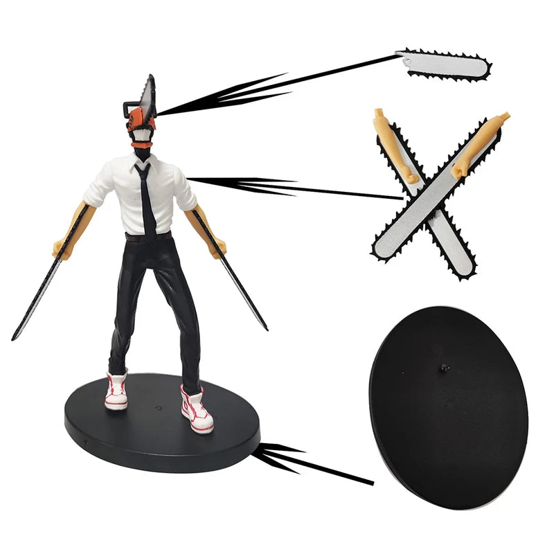 Anime Action Figure Set - Denji PVC Collectible Toys 14-17cm for Children and Car Decor