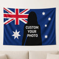 Customizable Photo & Text Tapestry for Birthday Wedding Halloween Holiday Decor