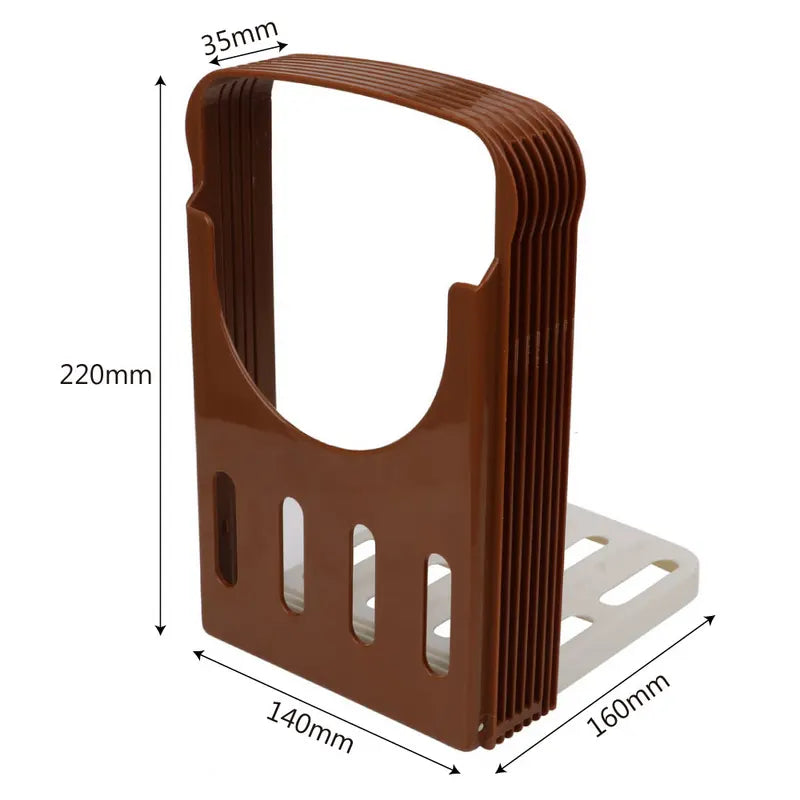 Foldable Bread Slicer Stand for Toast & Loaf Cutting - Plastic Guide