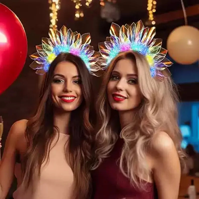 Light Up Laser Headband for Parties & Performances - Colorful Glow Hair Accessory