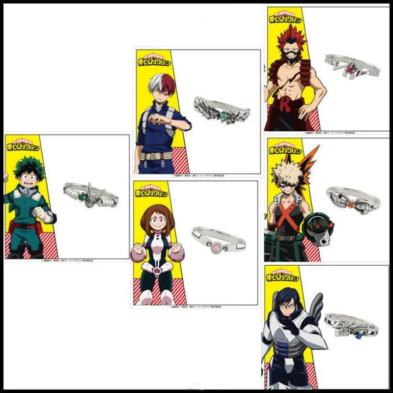 Anime Character Ring Set - Bakugou Katsuki & Midoriya Izuku - Cartoon Cosplay Jewelry
