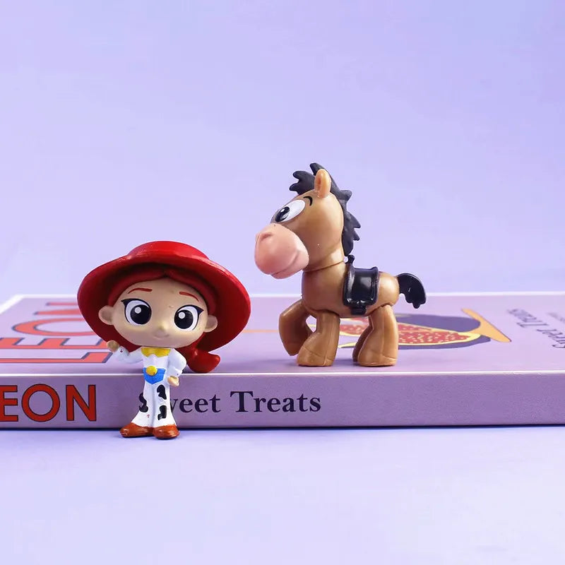 8pcs Action Figures Set Anime Cartoon Model Dolls for Gift and Car Decoration