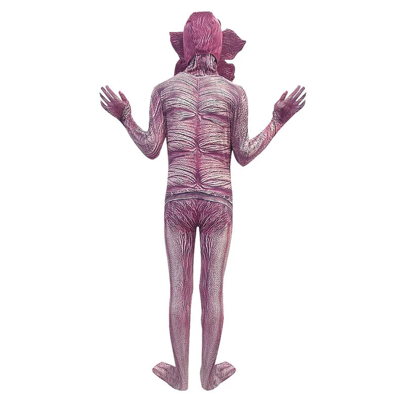 Kids Demogorgon Cosplay Bodysuit with Mask and Headwear - Halloween Carnival Costume