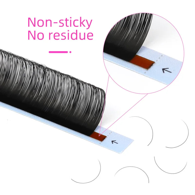 False Mink Eyelash Extensions Korean Silk Natural Soft Volume Lashes