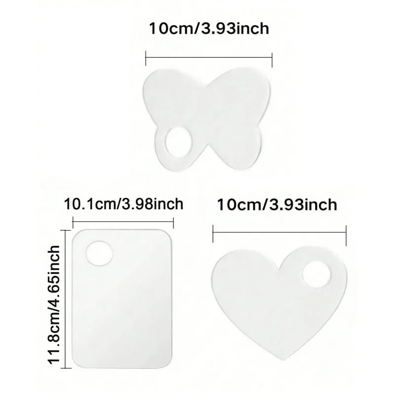 Transparent Makeup Mixing Palette - Acrylic Foundation Tray & Spatula Set