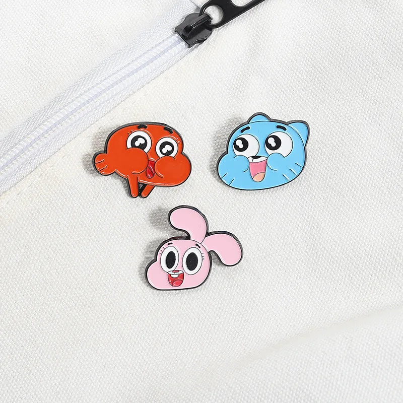 Cartoon Animation Series Enamel Brooch Pin for Clothes Hats Backpack Accessories
