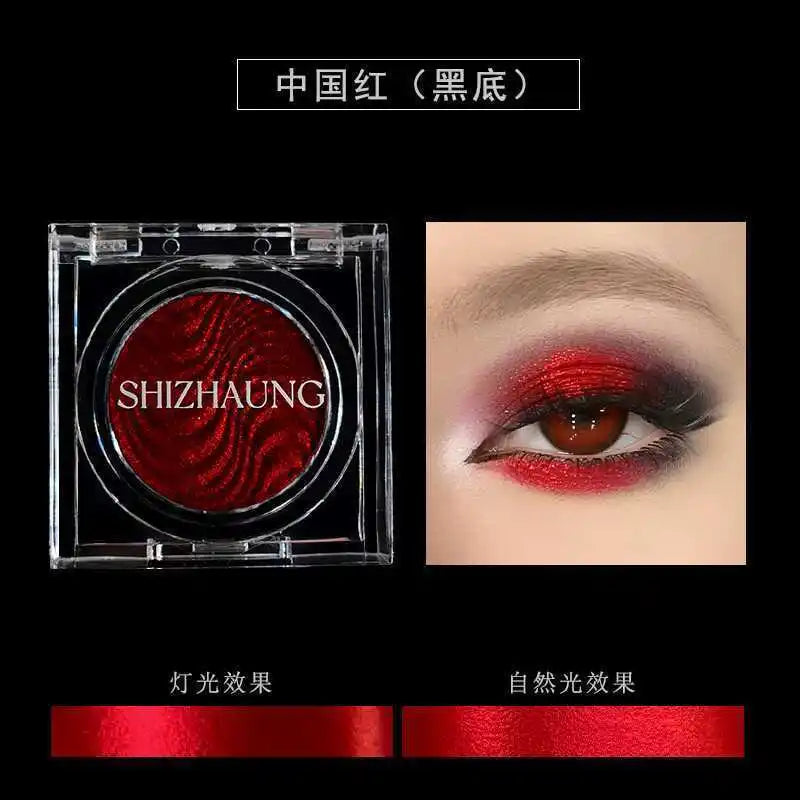 Monochrome Matte Eyeshadow Palette with Glitter & High Saturation Colors