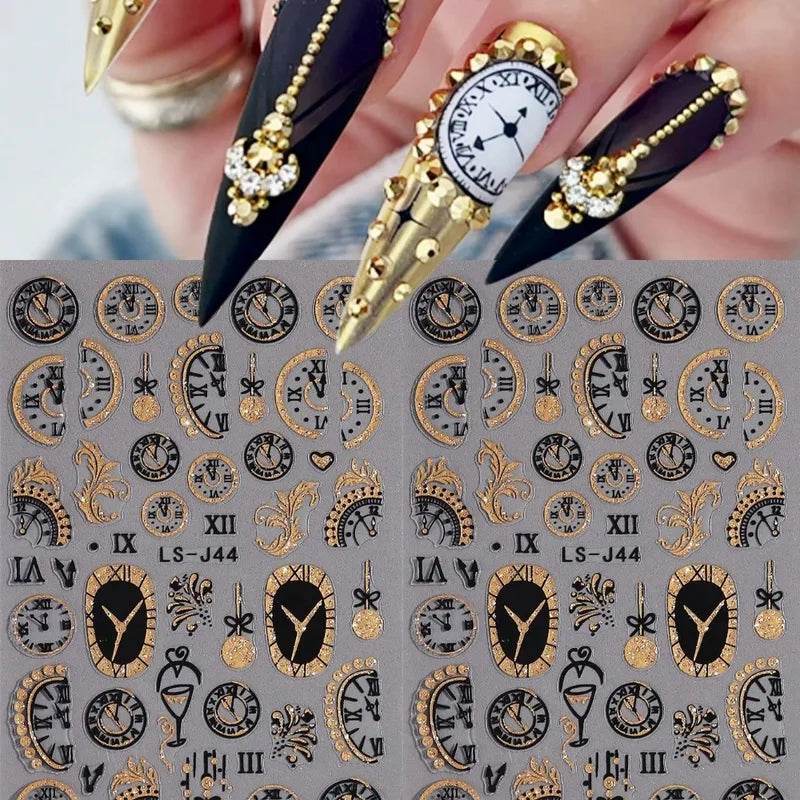 2PCS Firework Nail Stickers for New Year & Party Nail Art, Easy DIY Decoration