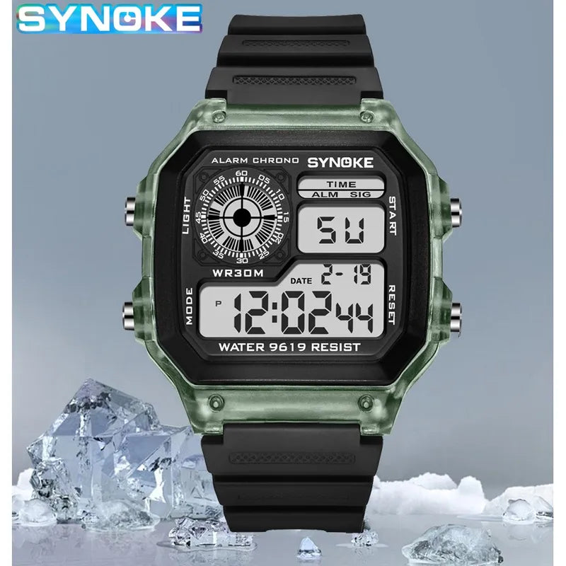 Digital Sports Watch Men Women Waterproof Multifunctional Luminous Wristwatch