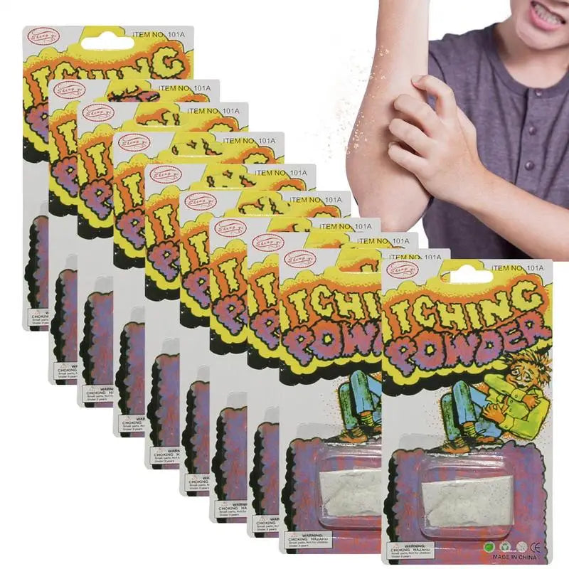 Halloween Prank Itching Powder Set - 10 Pack Safe Trick Prop for Parties