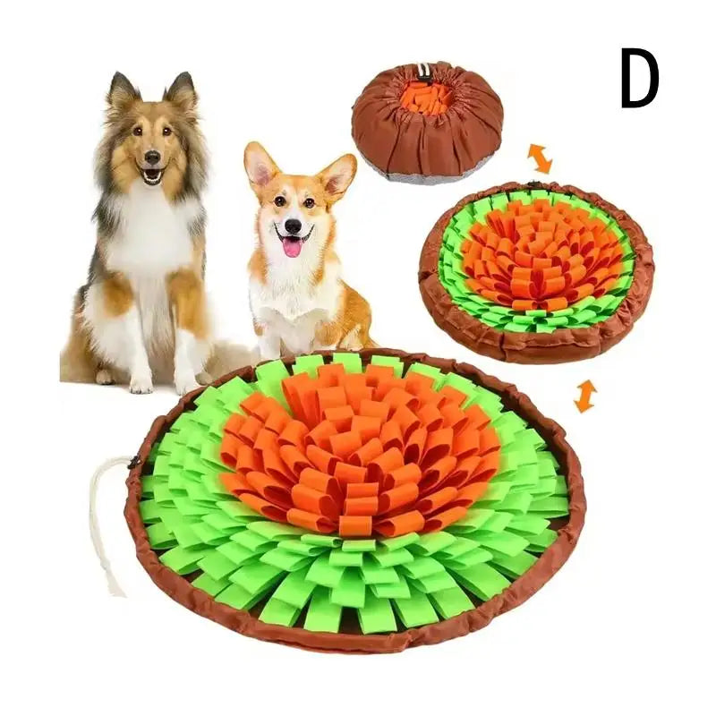 Interactive Snuffle Mat for Pets - For Dogs and Cats, Travel-Friendly, Brain-Boosting Feed Game