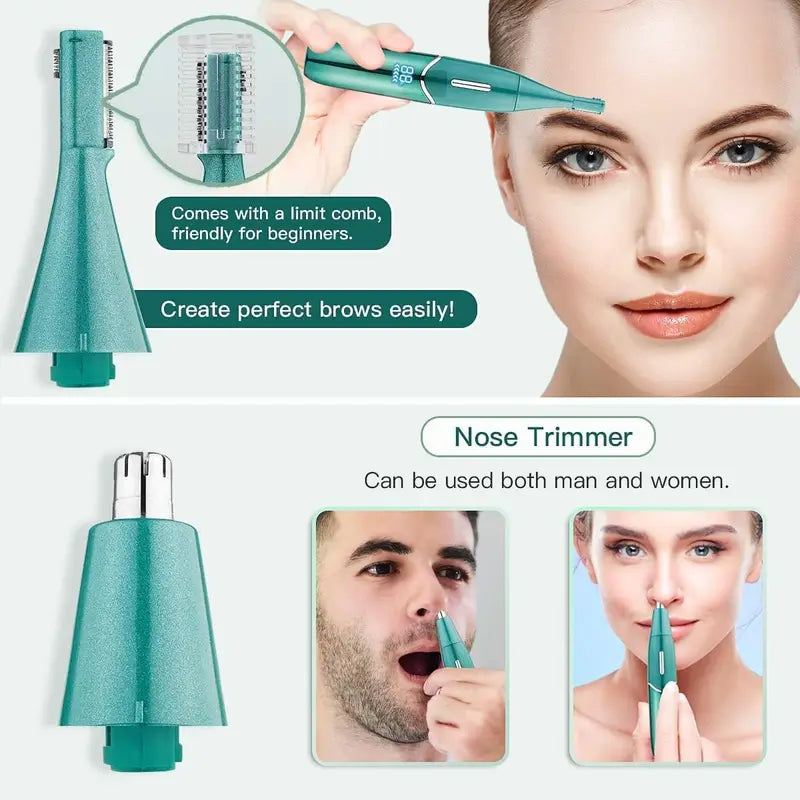 4-in-1 Women's Electric Razor for Hair Removal - Wet & Dry Face Body Bikini