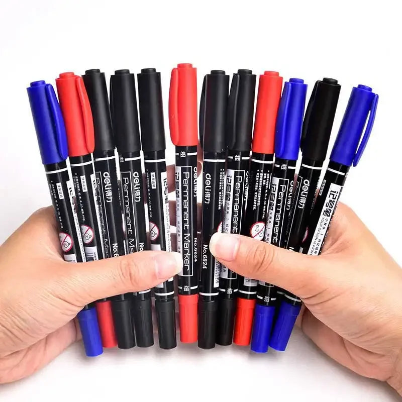 9pcs Waterproof Permanent Paint Marker Pen Set Oil-Based Quick Dry Stationery