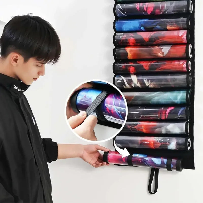 Playmat Storage Tube Holder for Card Games MTG TCG RPG with Hooks