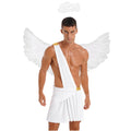 Angel Cosplay Costume Set for Women Men Halloween Valentine Party Dress Feather Wings
