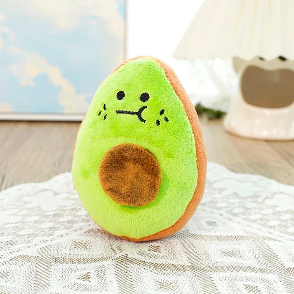 Chew-Friendly Fruit-Shaped Plush Dog & Cat Toy for Boredom Relief