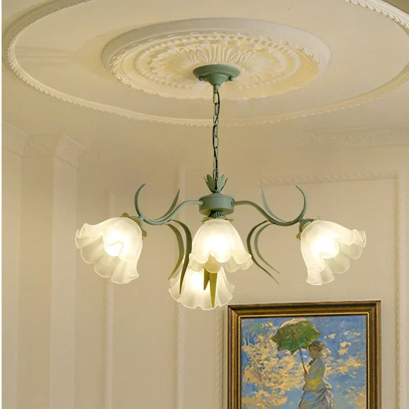 Modern Luxury Living Room Chandelier with Lily of The Valley Acrylic Lamp - Retro Dining & Bedroom Lighting