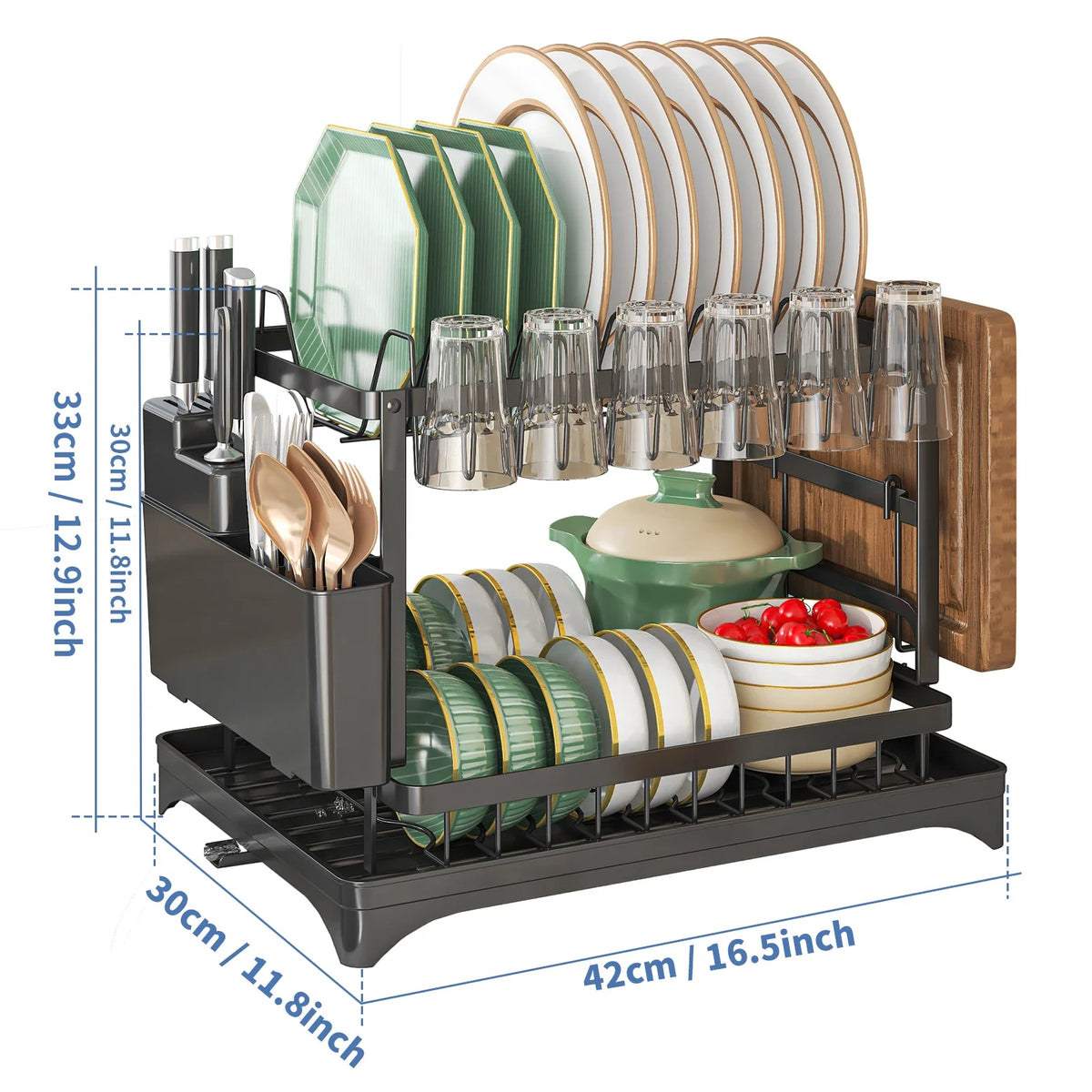 Stainless Steel Dish Rack - Hygienic Residue-Free Kitchen Organizer