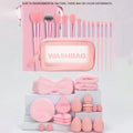 35-Piece Makeup Kit with Waterproof Toiletry Bag and Brush Set