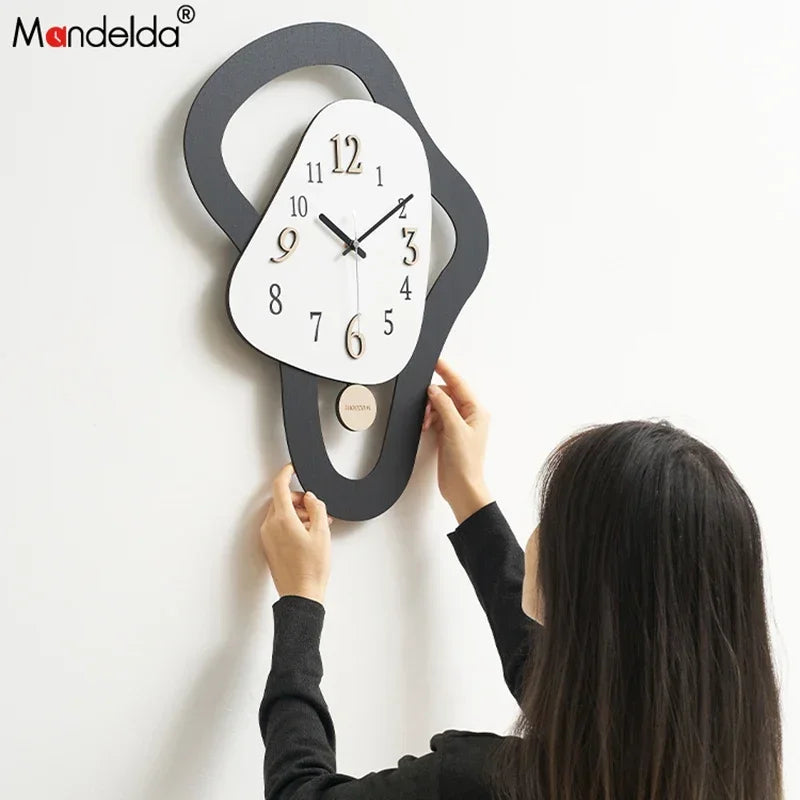 Minimalist Wall Clock - Modern Nordic Silent Home Decor for Living Room