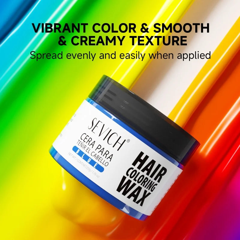 Halloween Hair Colour Wax Set - 13 Vibrant Colors, Easy Wash, DIY Hair Dye