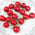 Artificial Cherry Decor Set - Lifelike Red & Black Faux Fruit for Home & Party
