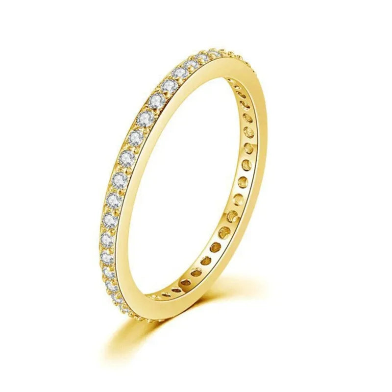 Delicate Thin Microscope Finger Rings for Women Dainty Promise Engagement Jewelry