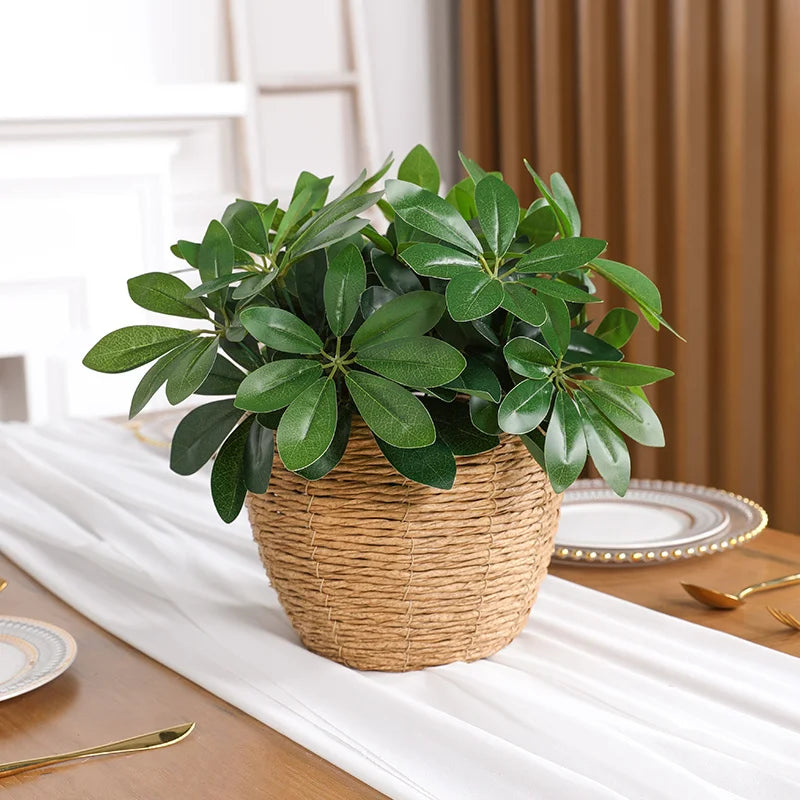 Artificial Plant with Stem - Fake Greenery for Living Room, Office & Hotel Decor